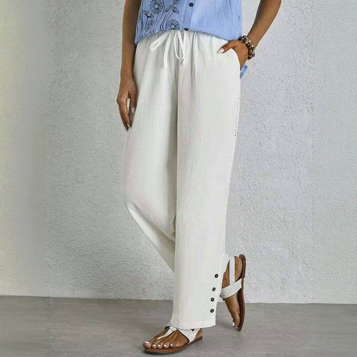 【Katoen En Linnen】Comfortabele Vrijetijdsbroek