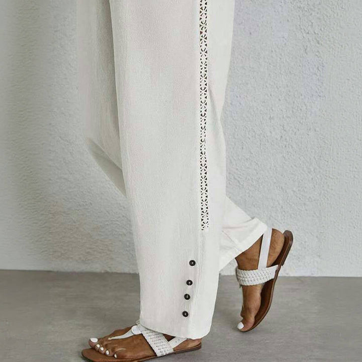 【Katoen En Linnen】Comfortabele Vrijetijdsbroek