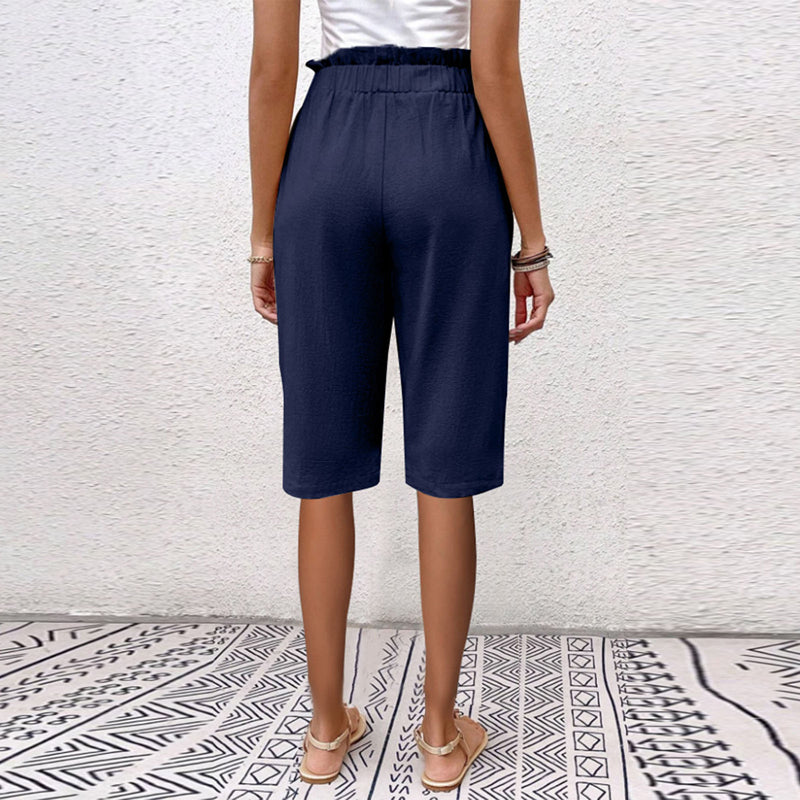 【Katoen En Linnen】Effen Kleur Casual Broek