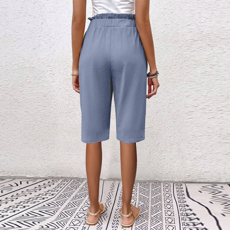 【Katoen En Linnen】Effen Kleur Casual Broek