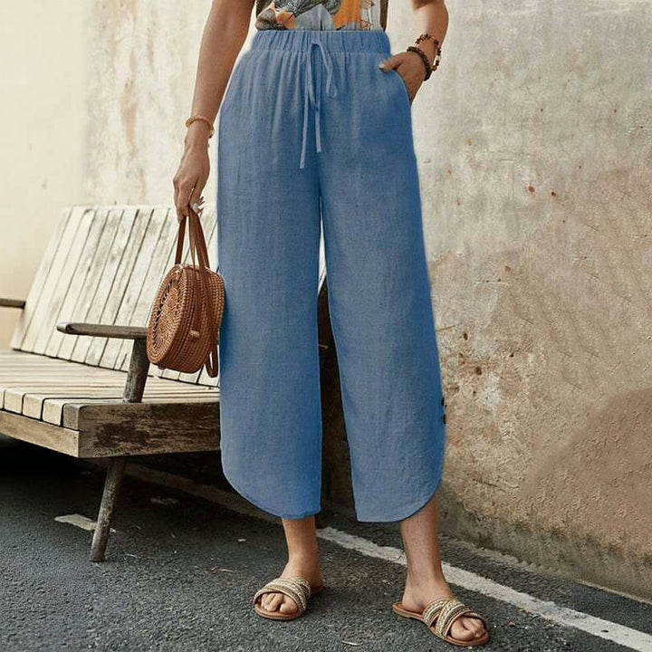 【Katoen En Linnen】Comfortabele Vrijetijdsbroek