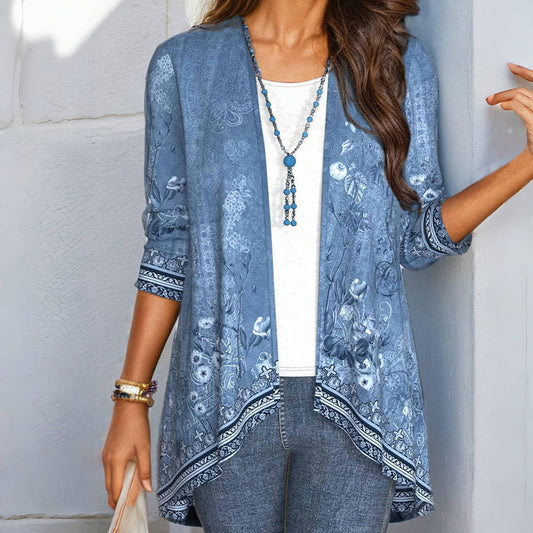 Vintage Vest Met Bloemenprint