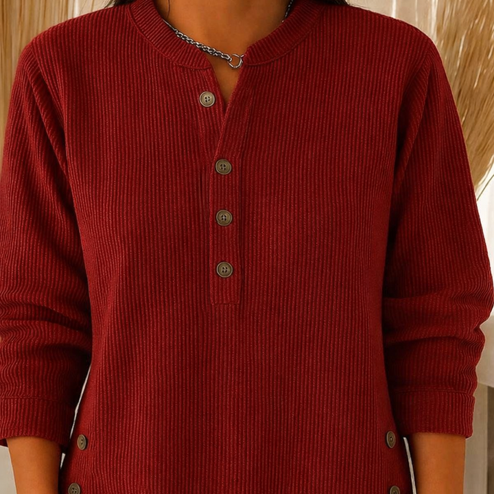 Quinty™ | Comfortabele trui met knoopsluiting