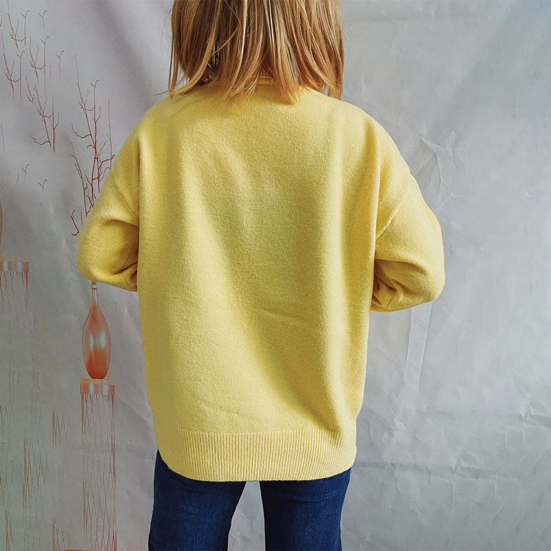 Casual Gebreide Trui In Effen Kleur