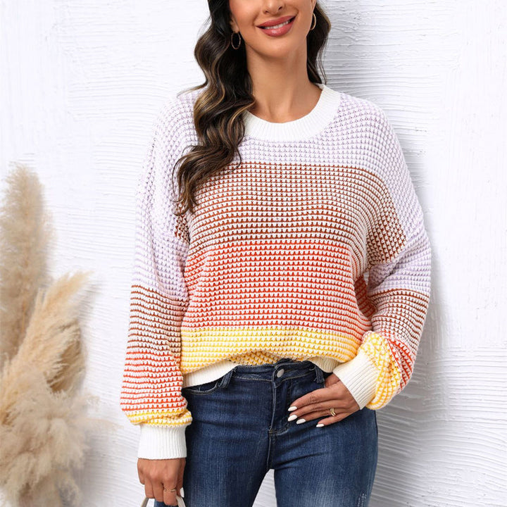 Gebreide Trui Met Kleurblokken