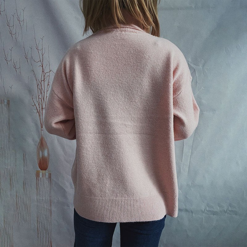 Casual Gebreide Trui In Effen Kleur