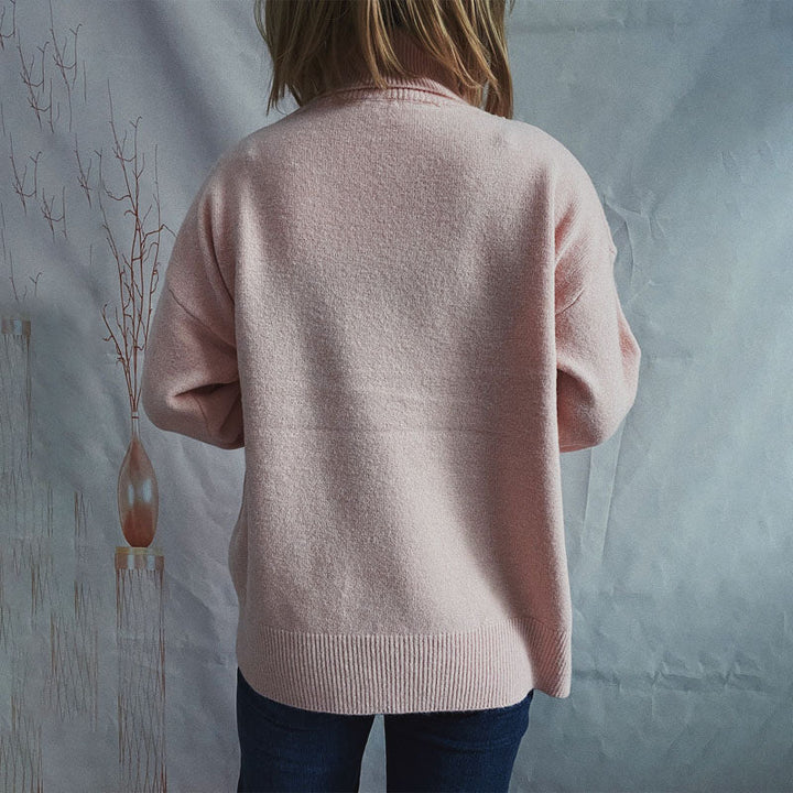 Casual Gebreide Trui In Effen Kleur