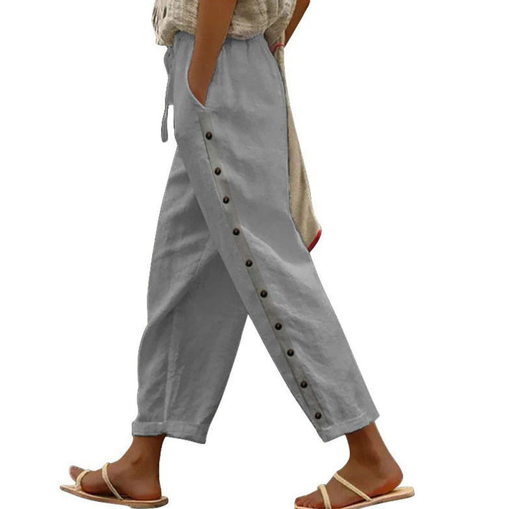 【Katoen En Linnen】Comfortabele Vrijetijdsbroek