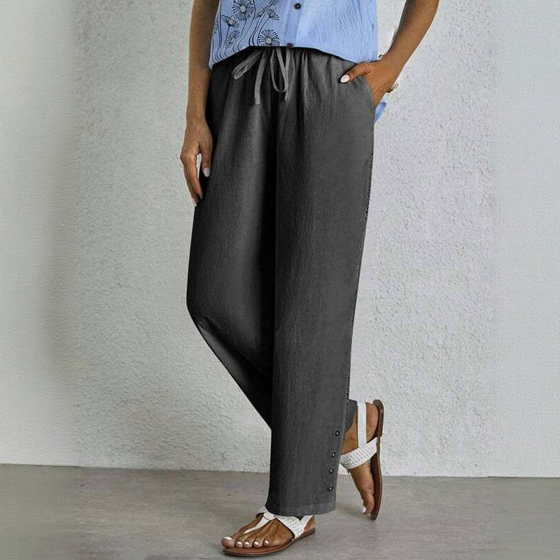 【Katoen En Linnen】Comfortabele Vrijetijdsbroek