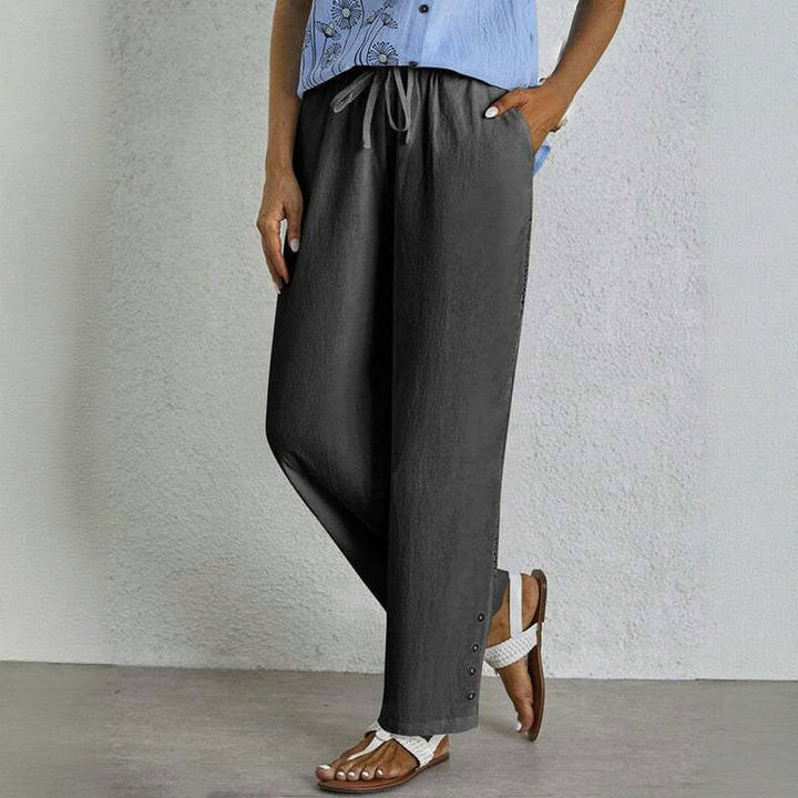 【Katoen En Linnen】Comfortabele Vrijetijdsbroek