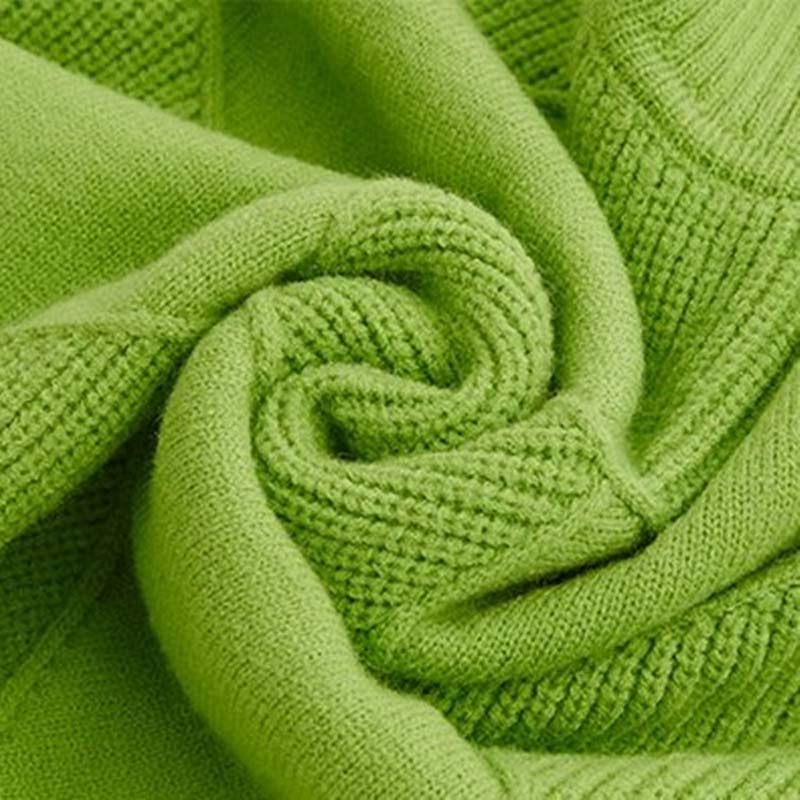 Casual Gebreide Trui In Effen Kleur