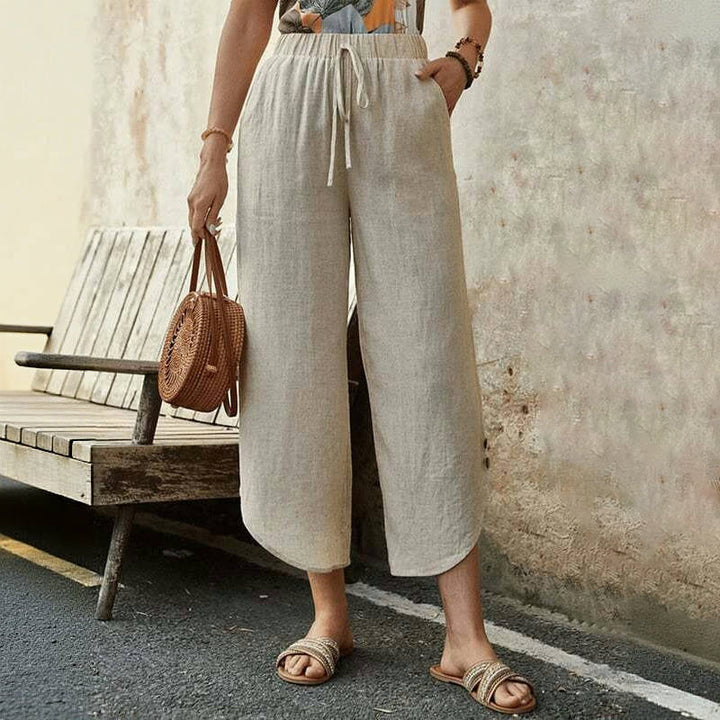【Katoen En Linnen】Comfortabele Vrijetijdsbroek