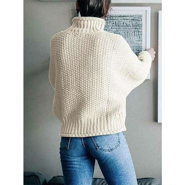 Casual Gebreide Effen Trui