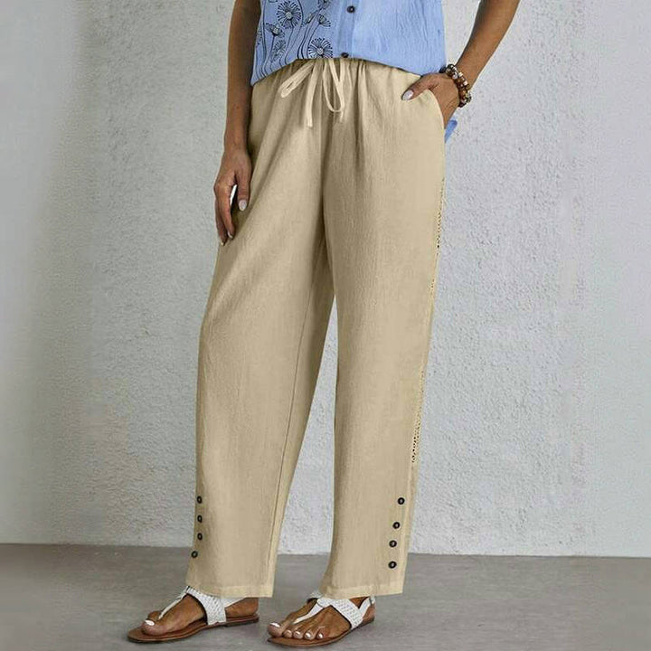 【Katoen En Linnen】Comfortabele Vrijetijdsbroek